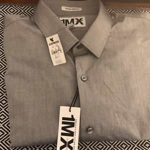 Brand New Express Dress Shirt Gray